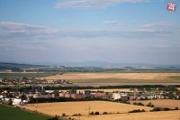 Smolenický zámok - výhľad z veže, v diaľke Zobor