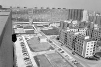 31. máj 1981. Výstavba bratislavskej mestskej časti Petržalka. Pohľad na časť Fosterovej ulice. FOTO -  Peter Šimončík.