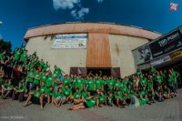 Parkouristi pred Zimným štadiónom - Halou B