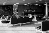Na snímke z 2.februára 1971 čakáreň s barom pre zahraničné linky. Autor: V. Přibyl.