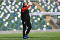 Na snímke tréner Linfieldu Warren Feeney v odvete 2. predkola Európskej ligy UEFA Linfield FC - Spartak Trnava v Belfaste