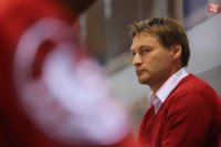 Na snímke nový tréner Banskej Bystrice Vladimír Országh počas exhibičného zápasu - spomienka na Miroslava Hlinku HC ´05 iClinic Banská Bystrica - Výber hviezd 31. júla 2015 na zimnom štadióne v Banskej Bystrici.