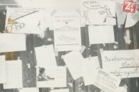 Plagáty vo výklade vyzývajúce na ukončenie okupácie.