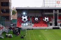 Na snímke skúška svetiel pódia novej futbalovej arény City Arena – Štadióna Antona Malatinského