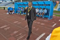 Na snímke tréner futbalistov Slovana Nikki Papavasiliou