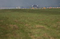 Na snímke prílet akrobatickej talianskej letky Frecce Tricolori na leteckú základňu Sliač pred plánovanými Medzinárodnými leteckými dňami SIAF 2015.