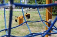 Nové preliezečky, hojdačky pre deti v parku na Šafárikovom námestí v Bratislave  4. septembra 2012.