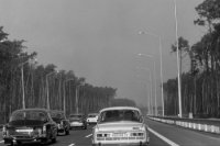 Na archívnej snímke z 5. novembra 1973 v Bratislave autostráda v prevádzke.