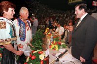 Míting HZDS na Pasienkoch - júl 1998. Na snímke Vladimír Mečiar.