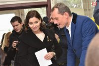 predseda strany #Sieť Radoslav Procházka s manželkou Katarínou. Autor foto: Lukáš Grinaj