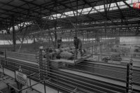 Na archívnej snímke z 10. októbra 1962 pri Košiciach mostáreň VSŽ pred dokončením.