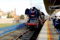 Príchod mimoriadneho vlaku do nášho mesta.