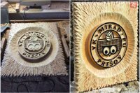 Takto Dávid vyrezal logo prešovských volejbalistov.