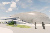 1. - 2. miesto - Víťazný návrh B. Autormi projektu sú  Ing. arch. Ján Gustiňák, Ing. Miroslav Kováčik a Ing. Pavol Ladňák