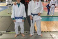 Turnaj v Bielsko-Biala - zľava Ján Králik, v strede poľská legenda džuda Pawel Nastula a vpravo víťaz do 90 kg Žilinčan Jakub Vavrík