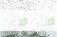 Námestie A. Hlinku so Sadom SNP - Návrh autorského kolektívu Laboratória architektúry krajiny – LABAK, Bratislava. Návrh "D" - 2. miesto.