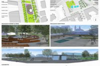 Hlinkovo námestie a Sad SNP - Návrh "A" - NewGardenDesign, Bratislava. Autori: Ing. Eugen Guldan, PhD., Ing. Zuzana Andrejovská, Mgr. Art. Marek Petrek