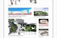 Námestie A. Hlinku so Sadom SNP Návrh "B" - Autor: Ing. Rudolf Tupý, Žilina. Spolupráca: Mgr. Ing. Marek Sobola, PhD. a Ing. arch. Ľubomír Kružel, ml.