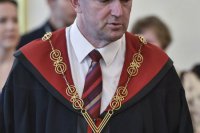 Na snímke novovymenovaný rektor Vysokej školy DTI v Dubnici nad Váhom Tomáš Lengyelfalusy.