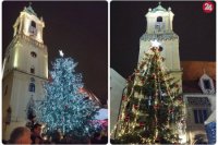 Vľavo minuloročný stromček, vpravo tohtoročný