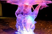 Slováci sa na Hrebienku pochválili takouto ľadovou kompozíciou.