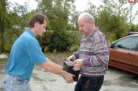 21. september 2000 - Zber opotrebovaných autobatérii. V Žiline sa ich vyzbieralo viac ako 1500 kusov.