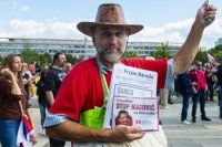 Protest na Námestí slobody v Bratislave