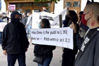 Protest aktivistov na Hlavnej ulici v Košiciach