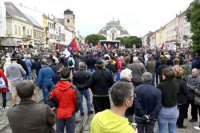 Protivládny protest na Hlavnej ulici v Košiciach