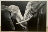 Dva slony sú jedným z jej najpôsobivejších diel.