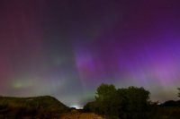 Polárna žiara v štvrti Bory v Bratislave