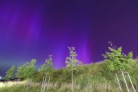 Polárna žiara v štvrti Bory v Bratislave