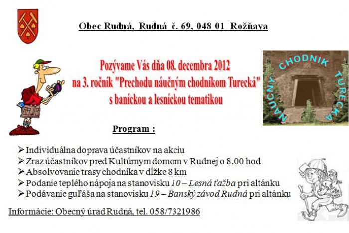 Ilustračný obrázok k článku Pozvánka na prechod náučným chodníkom Turecká