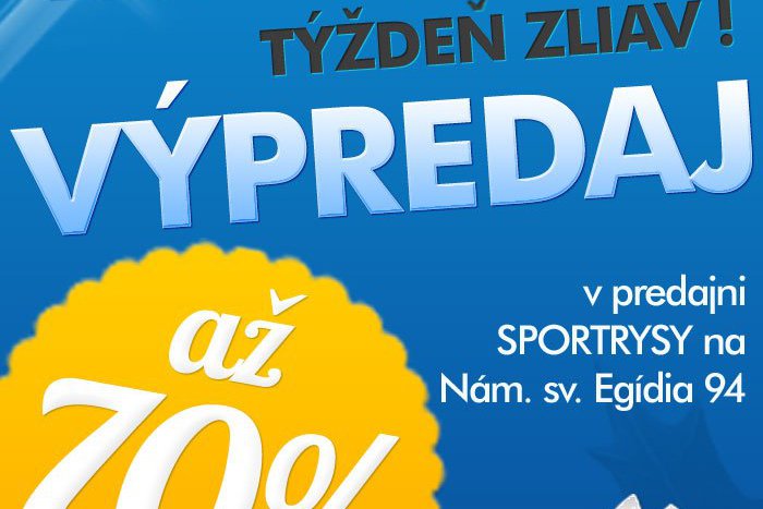 Ilustračný obrázok k článku Nepremeškajte: Týždeň zliav v predajni Športrysy sa už začal