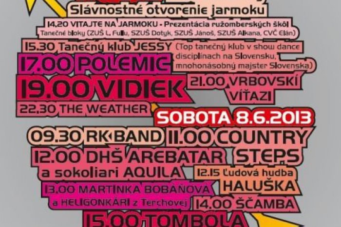 Ilustračný obrázok k článku KOMPLETNÝ PREHĽAD: Aký program ponúkne tohotoročný Ružomberský jarmok?