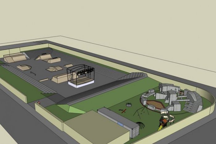 Ilustračný obrázok k článku Vizualizácia chystaného skateparku: Takto má vyzerať raj prešovských skejťákov