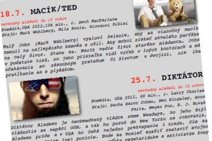 Ilustračný obrázok k článku Už tento štvrtok v letnom kine na hvezdárni Diktátor