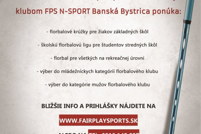 Ilustračný obrázok k článku OZ Fair play sports podporuje mladé florbalové talenty