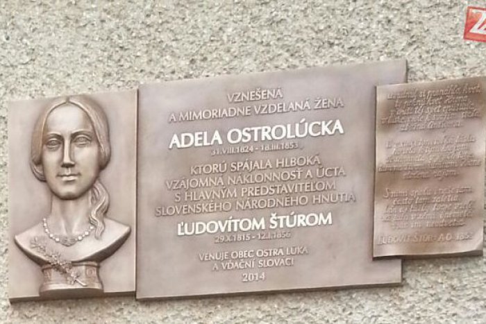 Ilustračný obrázok k článku Odhalili pamätnú tabuľu veľkej Štúrovej lásky: Adela Ostrolúcka bola vznešená a vzdelaná žena