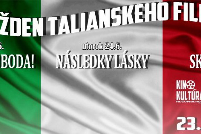 Ilustračný obrázok k článku POZVÁNKA: Prehliadka talianskeho filmu v Kine Kultúra
