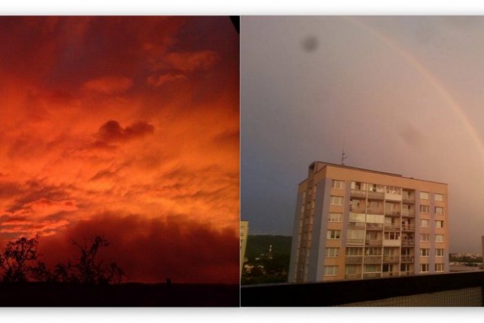 Ilustračný obrázok k článku Impozantné úkazy na oblohe nad Košicami: Ľudia dvíhali hlavy k oranžovému nebu aj k dúhe