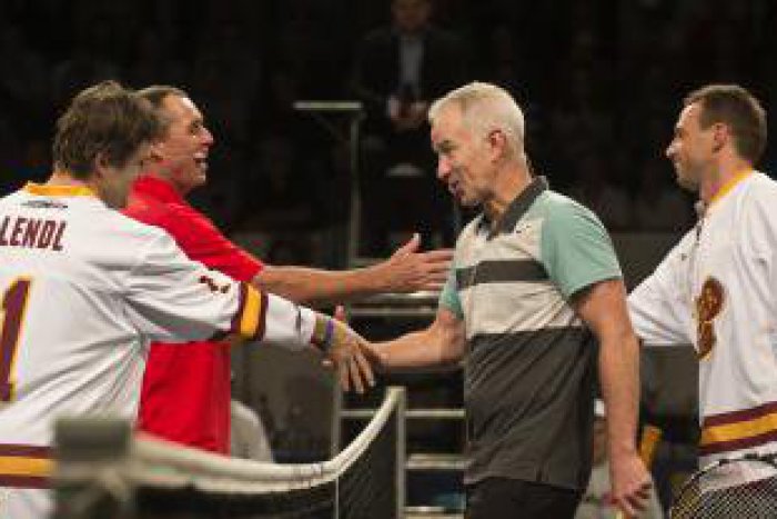 Ilustračný obrázok k článku Súboj legiend v Bratislave:  Triumfoval McEnroe. Lendl je u nás ako doma