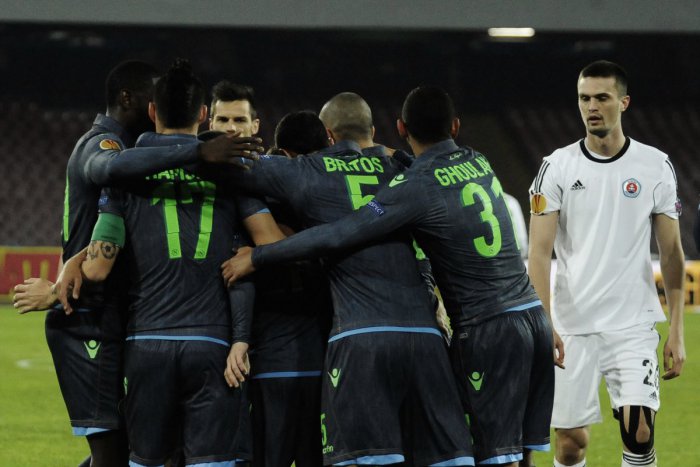 Ilustračný obrázok k článku Slovan sa s Európskou ligou rozlúčil ďalším výpraskom. Tentokrát utrpel porážku na trávniku Neapola