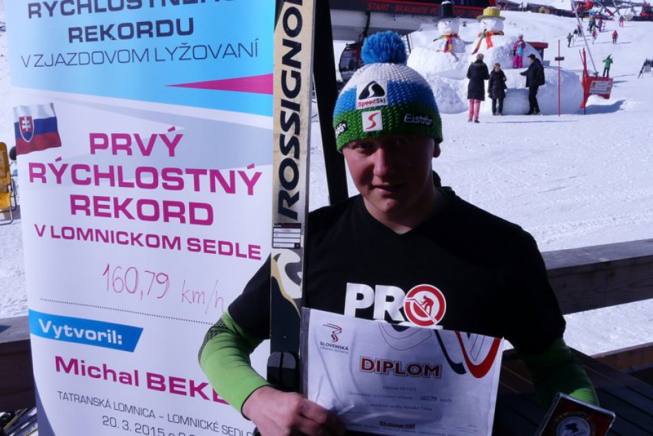 Ilustračný obrázok k článku Lyžiar Michal Bekeš vytvoril slovenský rekord: Z rýchlosti, akou sa rútil z Lomnického sedla sa vám zakrúti hlava
