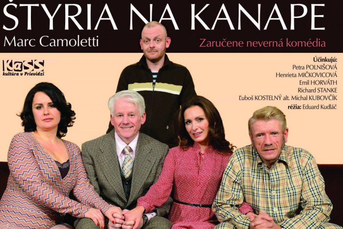 Ilustračný obrázok k článku Tip na podujatie: Štyria na kanape - Zaručene neverná komédia