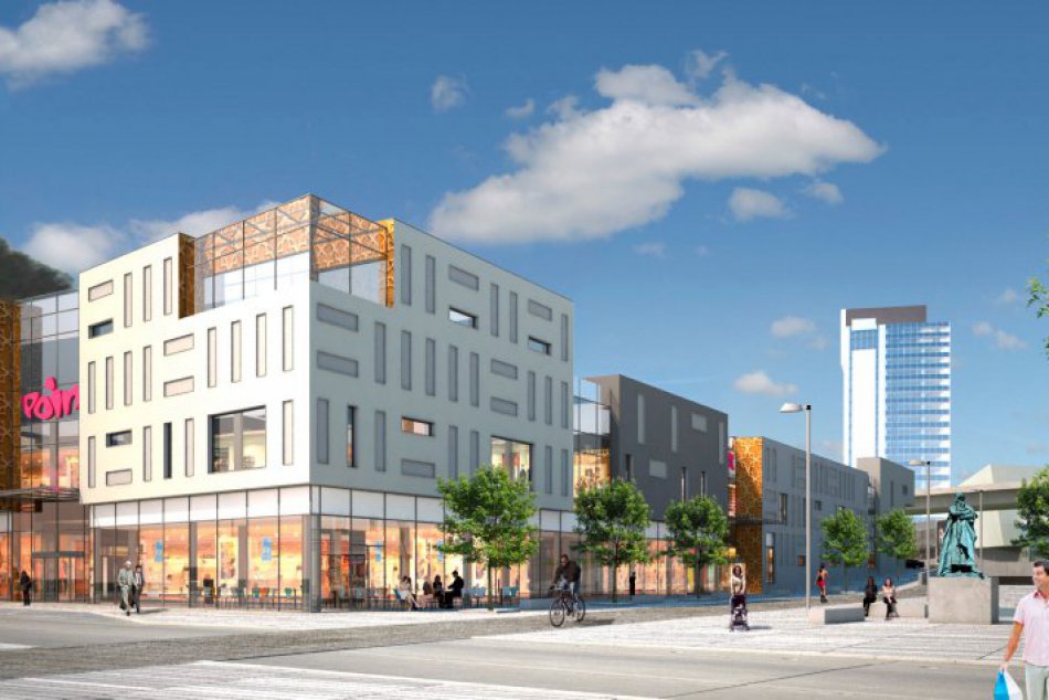 Ilustračný obrázok k článku Pozrite si VIZUALIZÁCIE: Takto má vyzerať nové obchodné centrum v Bystrici