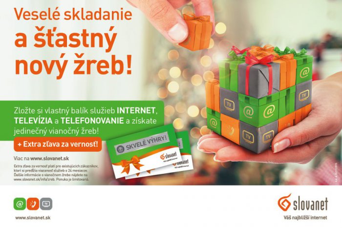 Ilustračný obrázok k článku Ku zmluve od Slovanetu získate na Vianoce aj jedinečný stierací žreb, vyhráva každý ôsmy