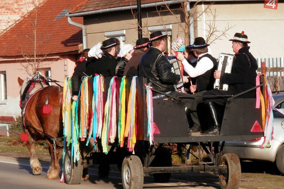 Ilustračný obrázok k článku FOTO: Vyzdobený voz, hudba a dobrá nálada. V Topoľčiankach zažili fašiangy vo veľkom štýle