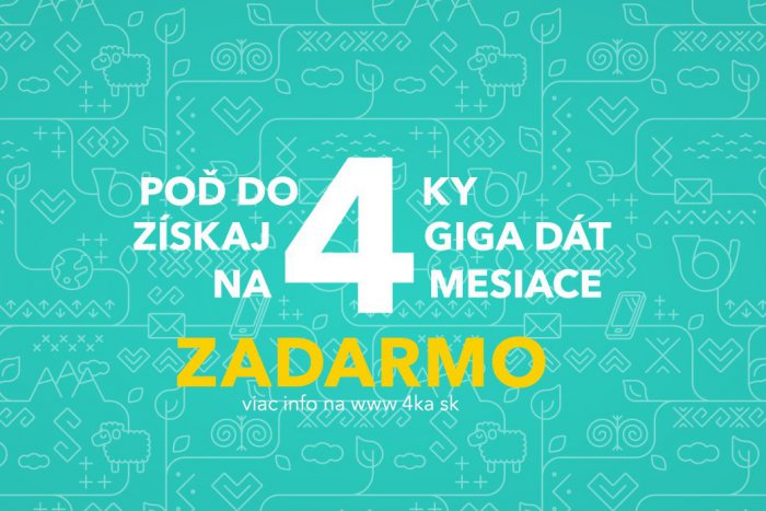 Ilustračný obrázok k článku Balík dát na privítanie: Noví Štvorkári dostanú zadarmo 4 GB vo vlastnej sieti 4ky