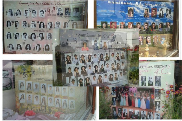 Ilustračný obrázok k článku FOTO: Maturitné tablá breznianskych študentov. Výklady centra mesta obsadili zaujímavé diela